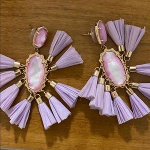 Kendra Scott rose gold tassel earrings